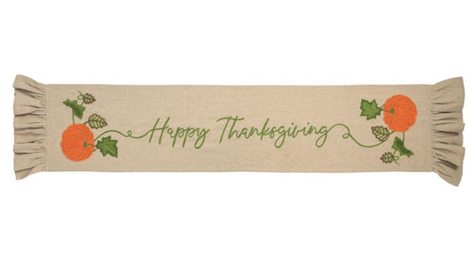 Happy Thanksgiving Beaded Table Runner