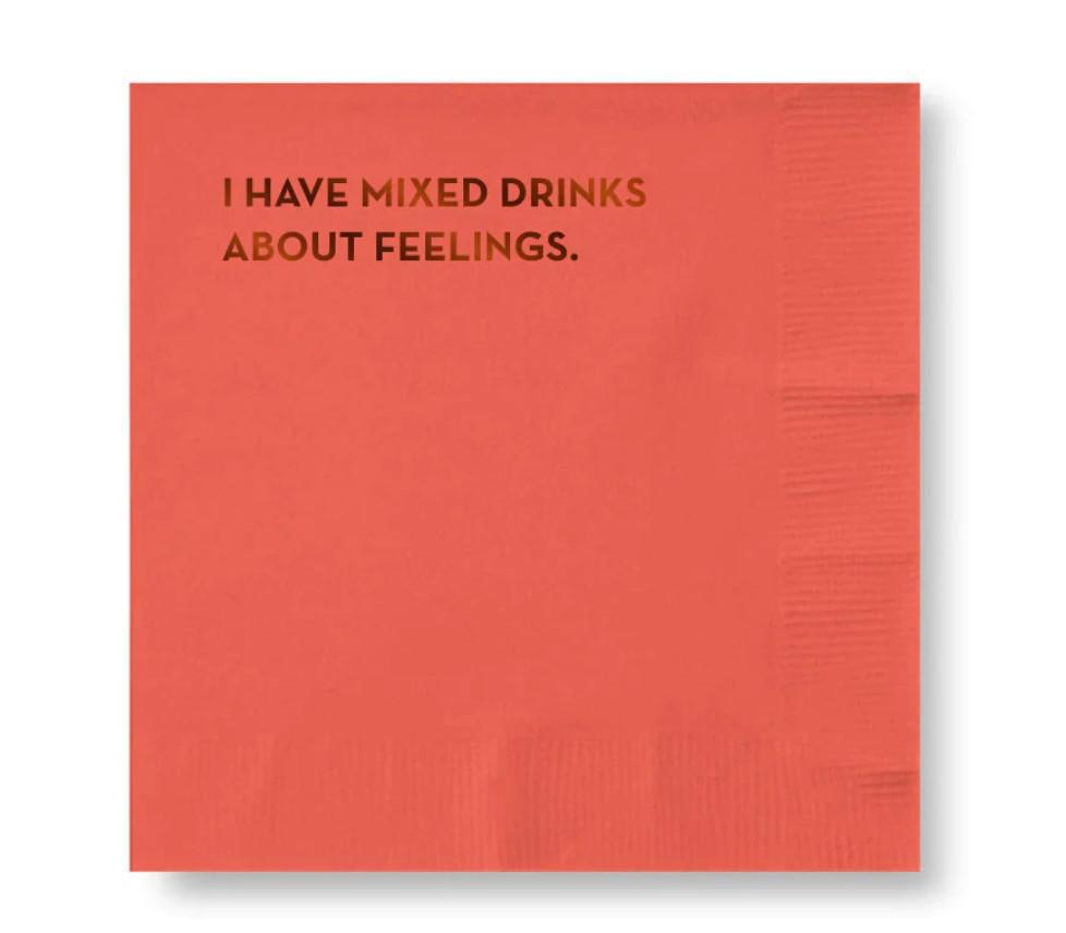 Mixed Drinks About Feelings Napkins