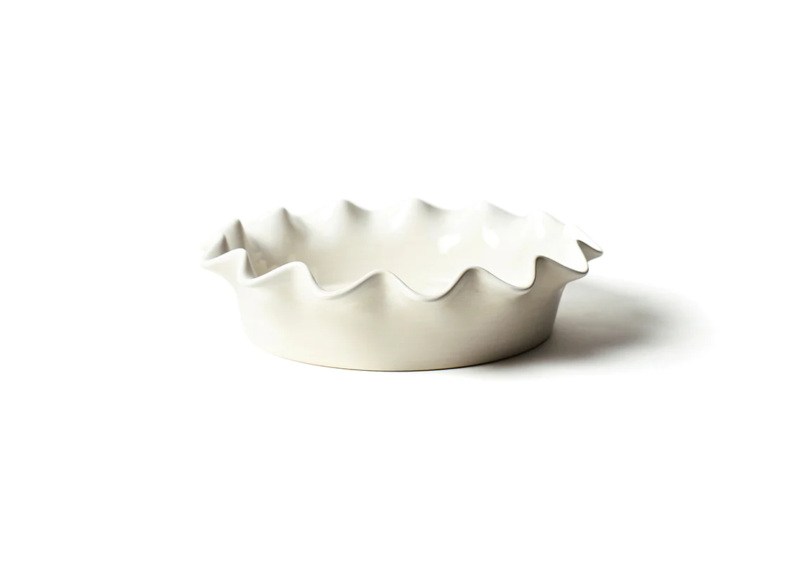 White Ruffle Pie Dish